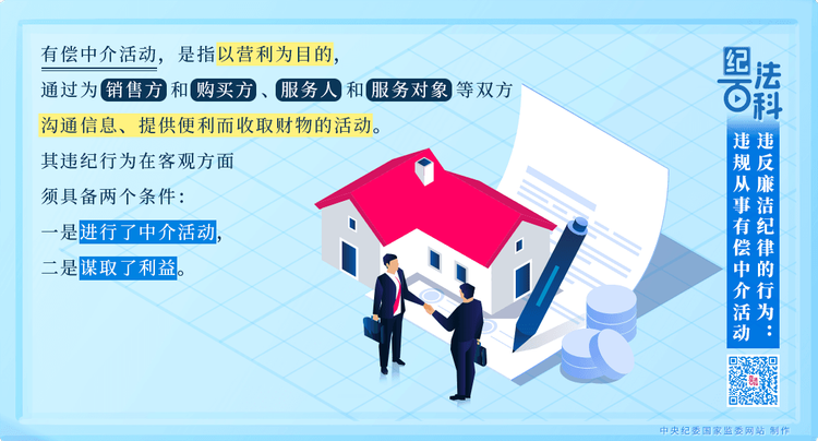 第122期|违反廉洁纪律的行为：违规从事有偿中介活动